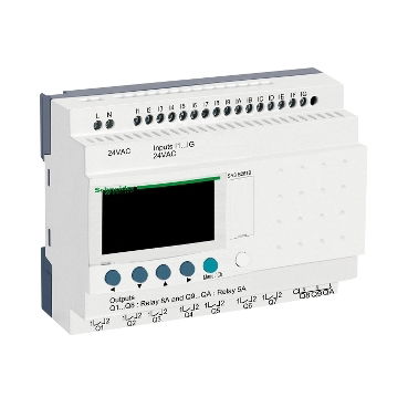 Smart relay modulare Zelio Logic - 24 I/O - 24 V CA - Orologio - Display – Immagine 2 di 3