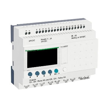 Smart relay modulare Zelio Logic - 26 I/O - 24 V CC - Orologio - Display – Immagine 2 di 3