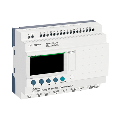 Modulo smart relay , Zelio Logic, 26 I/O - 100..240 V CA - Orologio - Display integrato