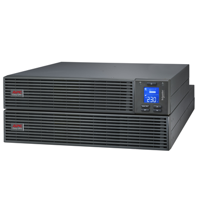 APC, Easy UPS On-Line, SRV3KRILRK-E, 3kVA/2.7kW, Lunga autonomia, Rackmount, 230V, 6xIEC C13+1xIEC C19, Intelligent Card Slot, LCD, kit mon. rack, 4U