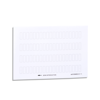Foglio di 76 etichette 8 X 27mm - PER PORTAetichette 30 X 40mm - NEUTRE - [prezzo per 100 pz]