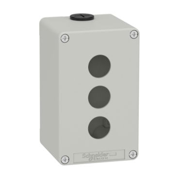 Pulsantiera in metallo grigia  M20 3 fori 22MM 80X130X77 UL CSA – Immagine 2 di 5