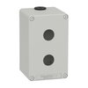 Pulsantiera in metallo grigia  M20 2 fori 22MM 80X130X77 UL CSA