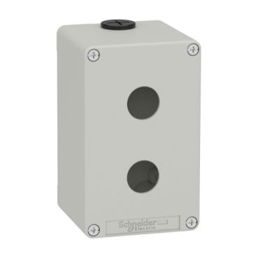 Pulsantiera in metallo grigia  M20 2 fori 22MM 80X130X77 UL CSA – Immagine 2 di 5