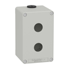 Pulsantiera in metallo grigia  M20 2 fori 22MM 80X130X77 UL CSA