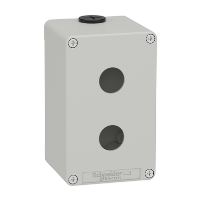 Pulsantiera in metallo grigia  M20 2 fori 22MM 80X130X77 UL CSA