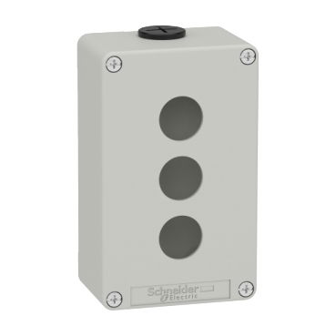 Pulsantiera in metallo grigia  M20 3 fori 22MM 80X130X51,5 UL CSA – Immagine 2 di 5