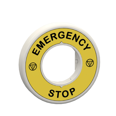 Etichetta luminosa 24V Emergency Stop 2 colori bianco e rosso