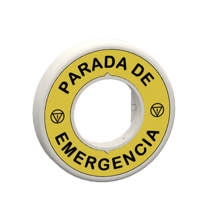 Etichetta luminosa 24V Parada de Emergencia 2 colori bianco e rosso