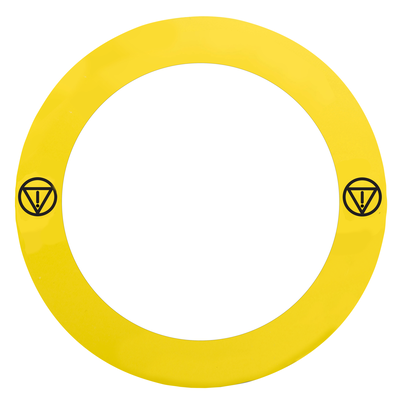 Etichetta adesiva gialla senza testo e logo diam.90mm Harmony XB4, Harmony XB5 specifica per fungo emergenza luminoso