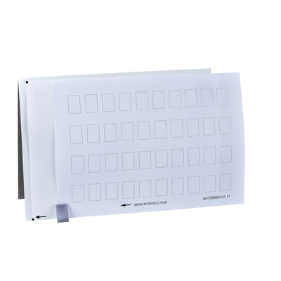 Foglio di 40 etichette 18 X 27mm - per portaetichette 30 X 50mm - neutra - [prezzo per 100 pz]