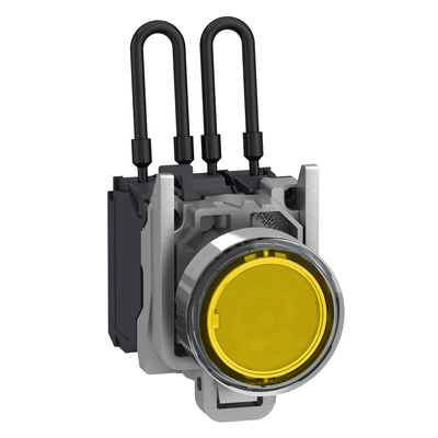 Pulsante di test lampada spia giallo 24V- Ø22