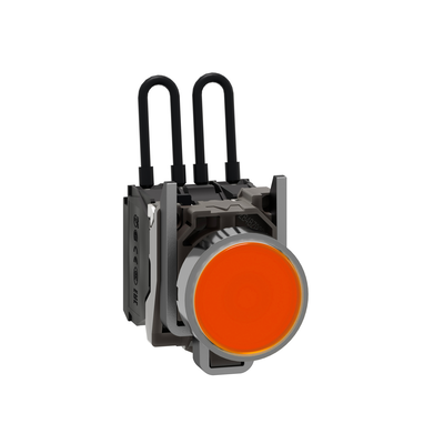 Pulsante di test lampada spia arancione 24V- Ø22