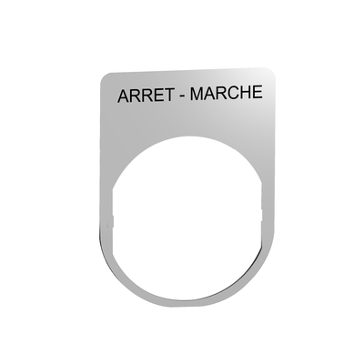 Porta etichetta+etichetta 'ARRET-MARCHE'