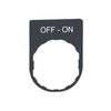 Porta etichetta+etichetta 'OFF-ON'
