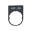Porta etichetta+etichetta 'OFF-ON'