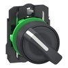 Selettore a leva, Harmony XB5, plastica, nero, 22 mm, 2 posizioni, con ritorno da destra a sinistra, 1 NO, contatti Push-in