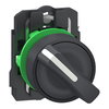 Selettore a leva, Harmony XB5, plastica, nero, 22 mm, 2 posizioni, con ritorno da destra a sinistra, 1 NO, contatti Push-in
