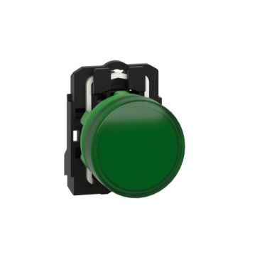 Lampada spia completa Ø22 - verde - LED universale - 24Vac/dc – Immagine 2 di 4