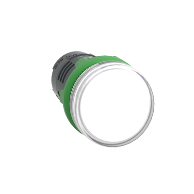 Lampada spia monoblocco bianca Ø22 con led integrato 24 V