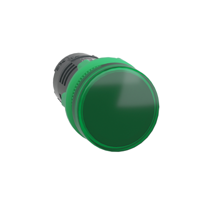Lampada spia monoblocco verde Ø22 con led integrato 24 V