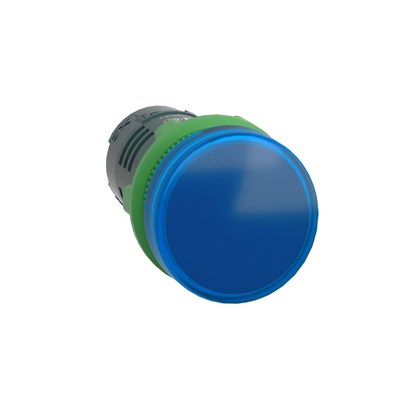 Lampada spia monoblocco blu Ø22 con led integrato 24 V