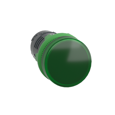 Lampada spia monoblocco verrde Ø22 con LED integrato 110-120 Vac