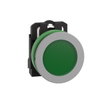 Lampada spia verde 230Vac filopannello - Ø30 - LED universale - ghiera grigia - Ø30 - LED universale