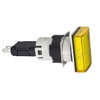 Lampada spia rettangolare Ø16 - IP65 - gialla - LED integrato - 24V