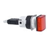 Lampada spia quadrata Ø16 - IP65 - rossa - LED integrato - 24V
