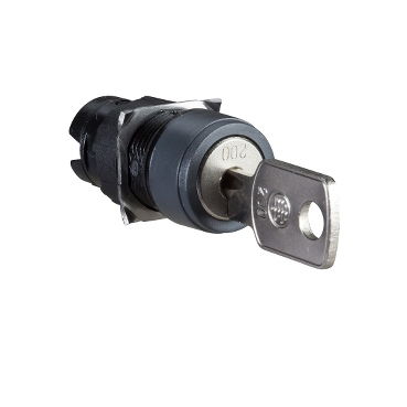 Testa selettore a chiave circolare , Harmony XB6, 16mm 2 posizioni fisse, chiave 200, estrazione al centro – Immagine 2 di 5