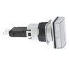 Lampada spia rettangolare Ø16 - IP65 - bianca - LED integrato - 24V