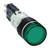 Lampada spia circolare Ø16 - IP65 - verde - led integrato - 24V