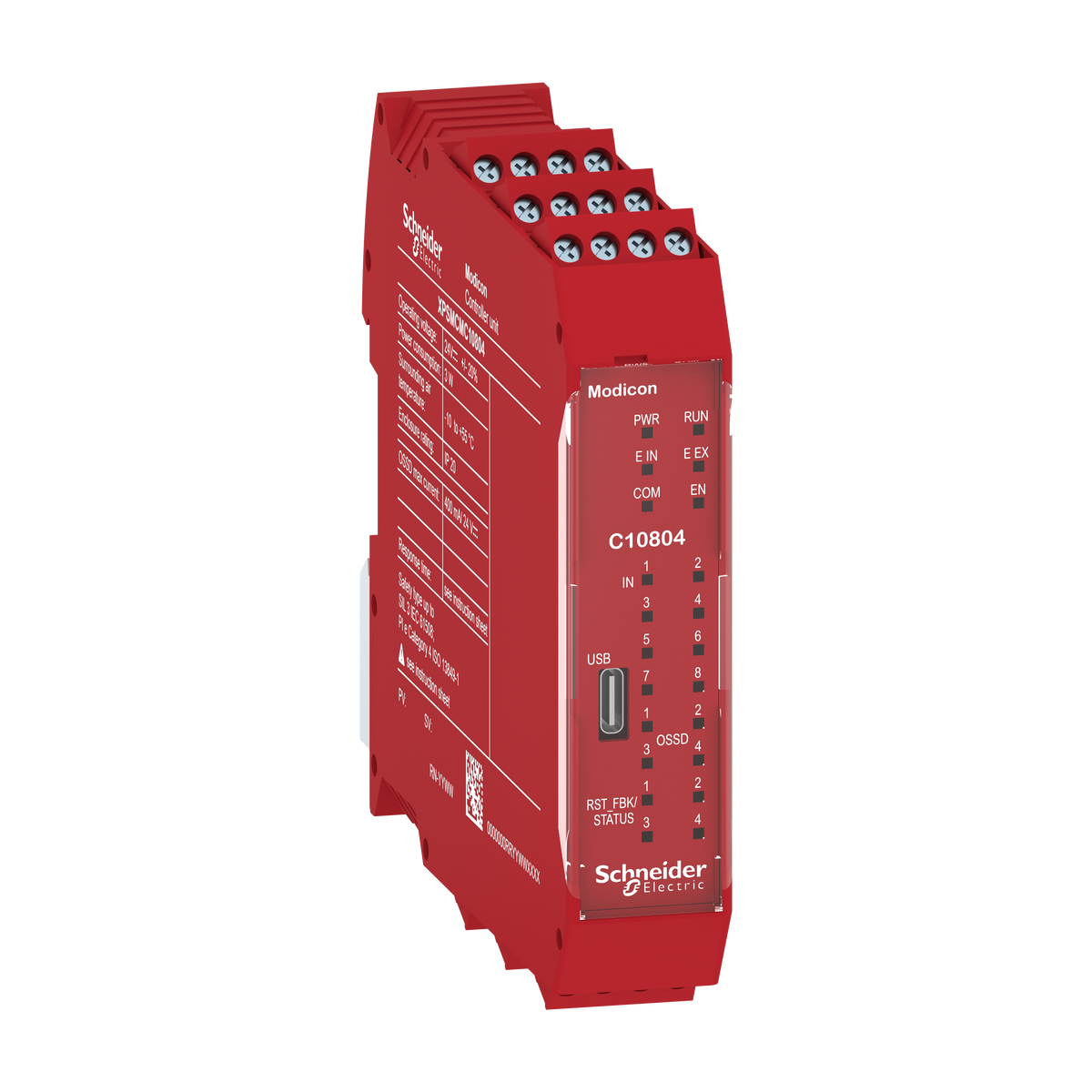 CPU di sicurezza , Modicon XPSMCM, 8 ingressi + 4 uscite digitali a singolo canale SIL3, morsetti a vite