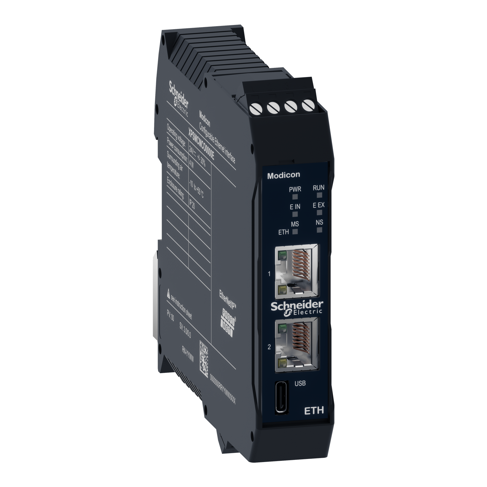 Modulo di espansione, Modicon MCM, diagnostica Ethernet/IP, vite