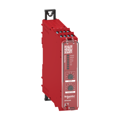 Modulo di sicurezza multifunzione  2 ingressi, Harmony XPSU, 2NO + 1NC + uscita diagnostica smart - 24 V, morsetti a vite