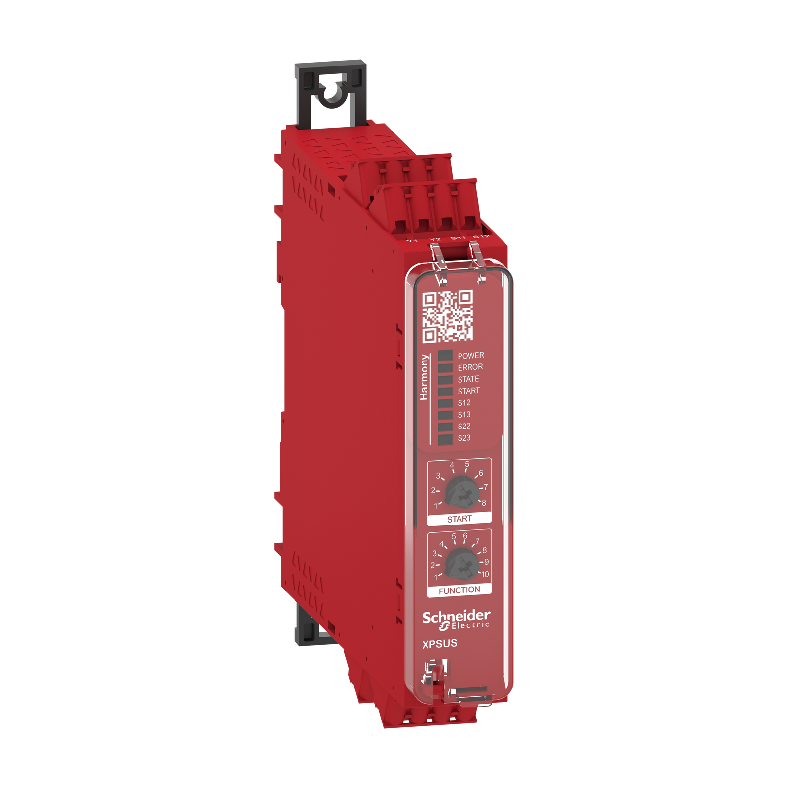 Modulo di sicurezza multifunzione  4 ingressi, c.due mani, Harmony XPSU, 2NO  + uscita diagnostica smart - 24 V, morsetti a molla