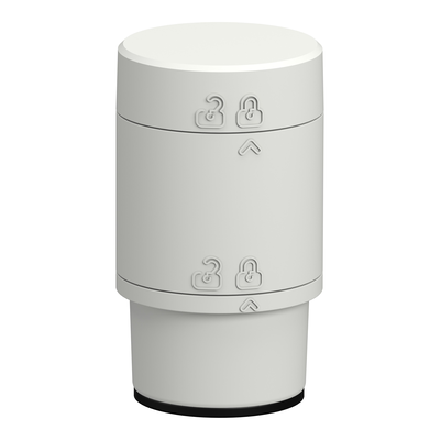 Base Module, Harmony XV4, Ø40mm Modular Tower Light, 24V AC/DC base with Direct Mount Adapter, Cover Included, White Body Color