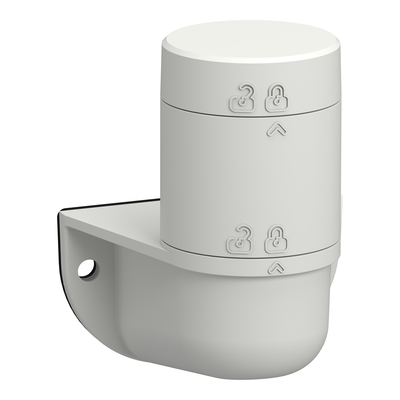Elemento base, Harmony XV4, colonna luminosa modulare Ø40mm, base 24V AC/DC con adattatore per montaggio a parete, con coperchio, corpo colore bianco