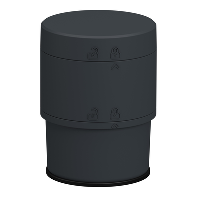 Base Module, Harmony XV6, Ø60mm Modular Tower Light, 24V AC/DC base with Direct/Tube Mount Adapter, Cover Included, Dark Grey Body Color