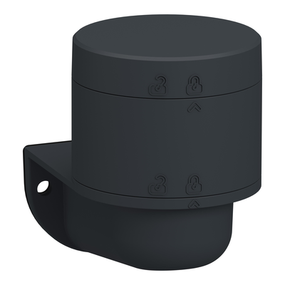 Base Module, Harmony XV6, Ø60mm Modular Tower Light, 24V AC/DC base with Wall Mount Adapter, Cover Included, Dark Grey Body Color