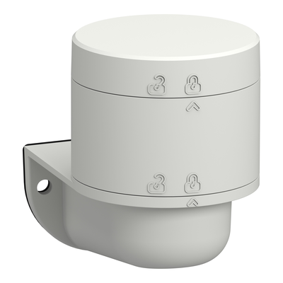 Elemento base, Harmony XV6, colonna luminosa modulare Ø60mm, base 24V AC/DC con adattatore per montaggio a parete, con coperchio, corpo colore bianco