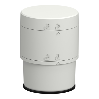 Elemento base, Harmony XV6, colonna luminosa modulare Ø60mm, base 24V AC/DC con adattatore diretto/tubo, con coperchio, corpo di colore bianco
