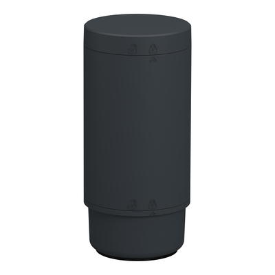 Base Module, Harmony XV6, Ø60mm Modular Tower Light, 100-240VAC, 120V DC base with Direct/Tube Adapter, Cover Included, Dark Grey Body Color