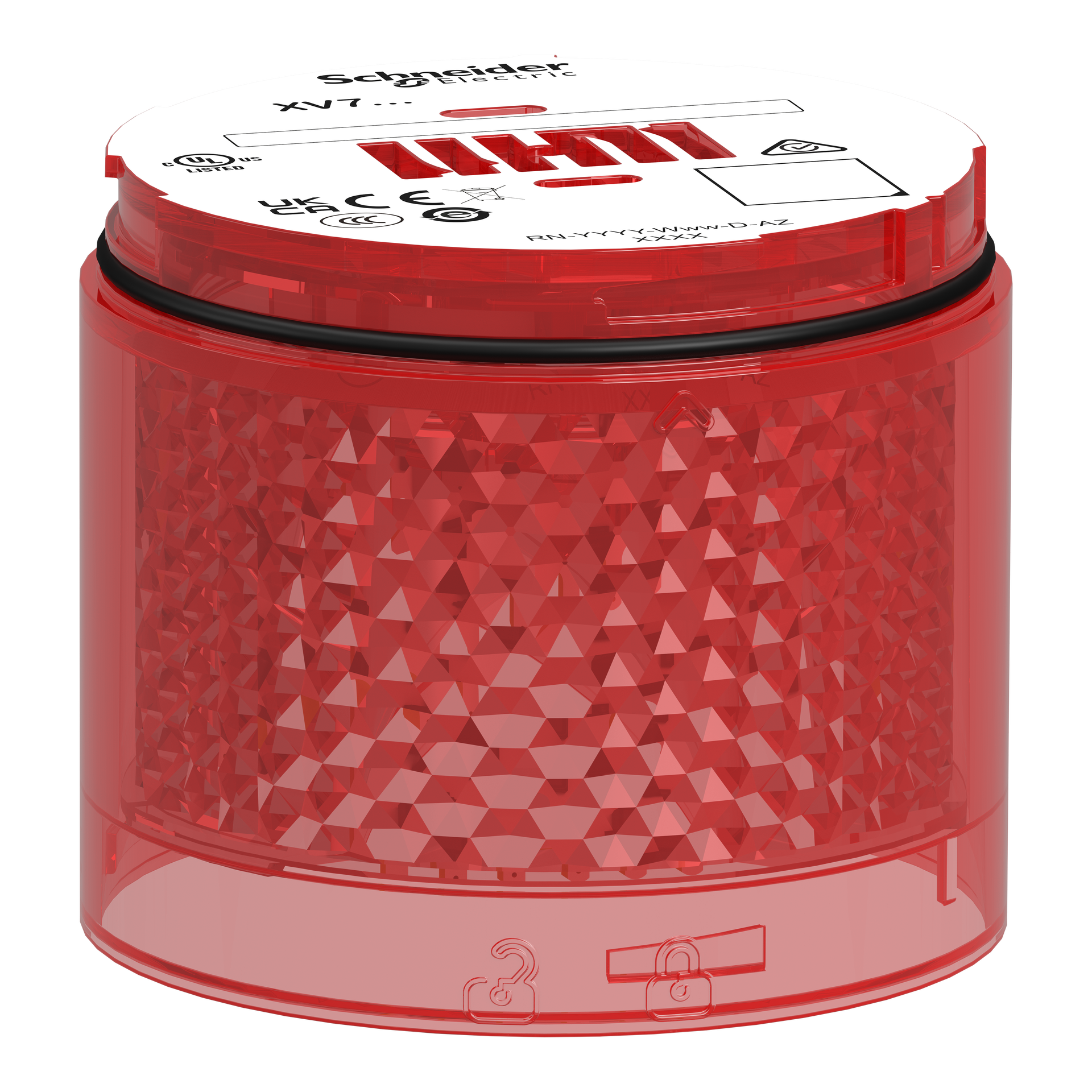Elemento luminoso, Harmony XVB7, rosso, Ø70mm, lampeggiante