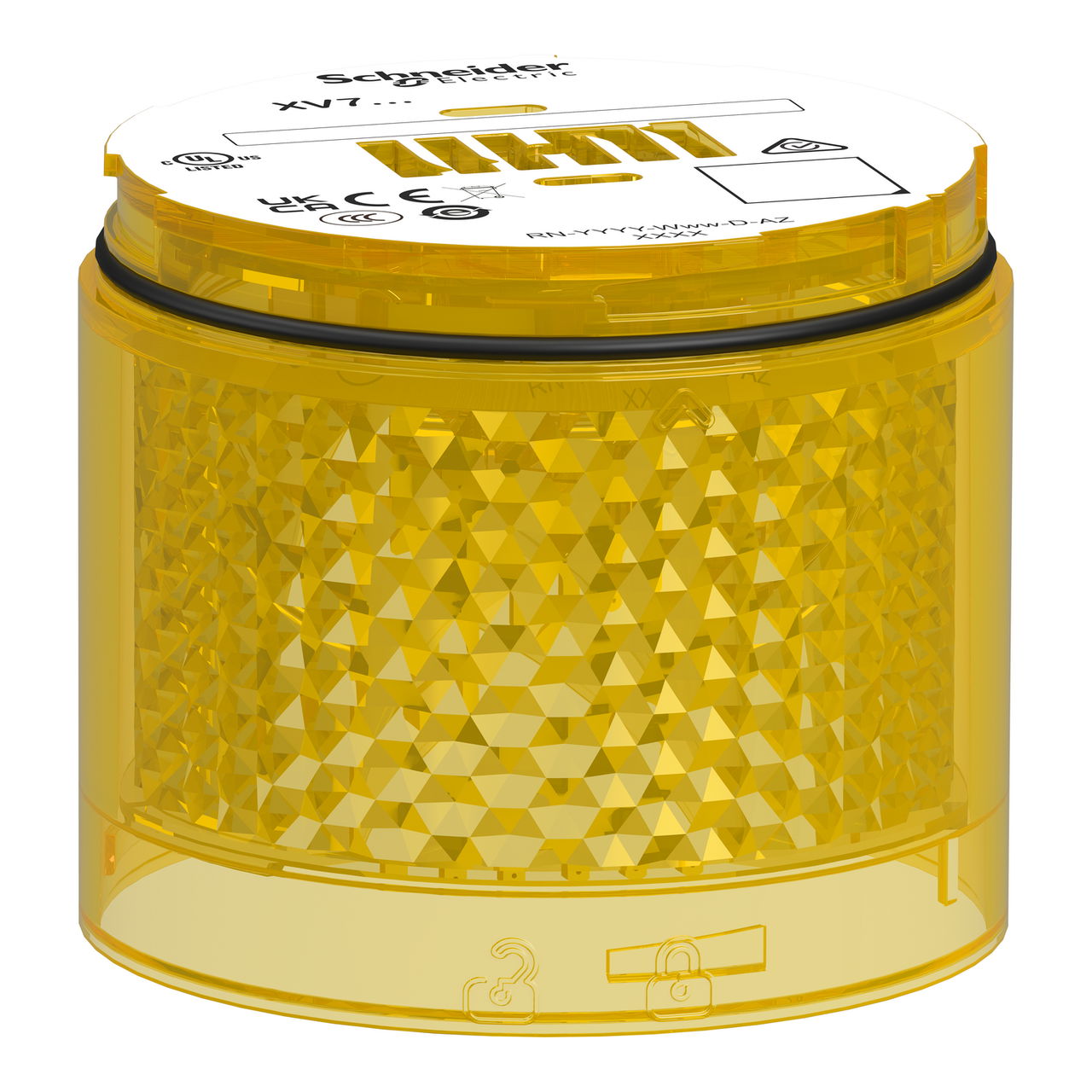 Elemento luminoso, Harmony XVB7, giallo, Ø70mm, lampeggiante – Immagine 3 di 4