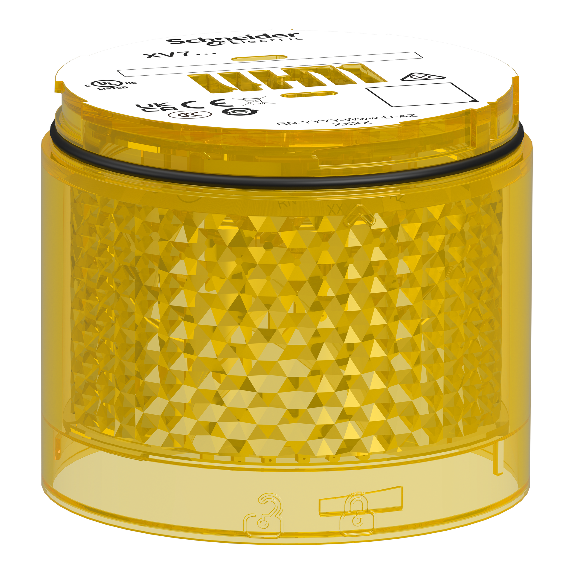 Elemento luminoso, Harmony XVB7, giallo, Ø70mm, lampeggiante