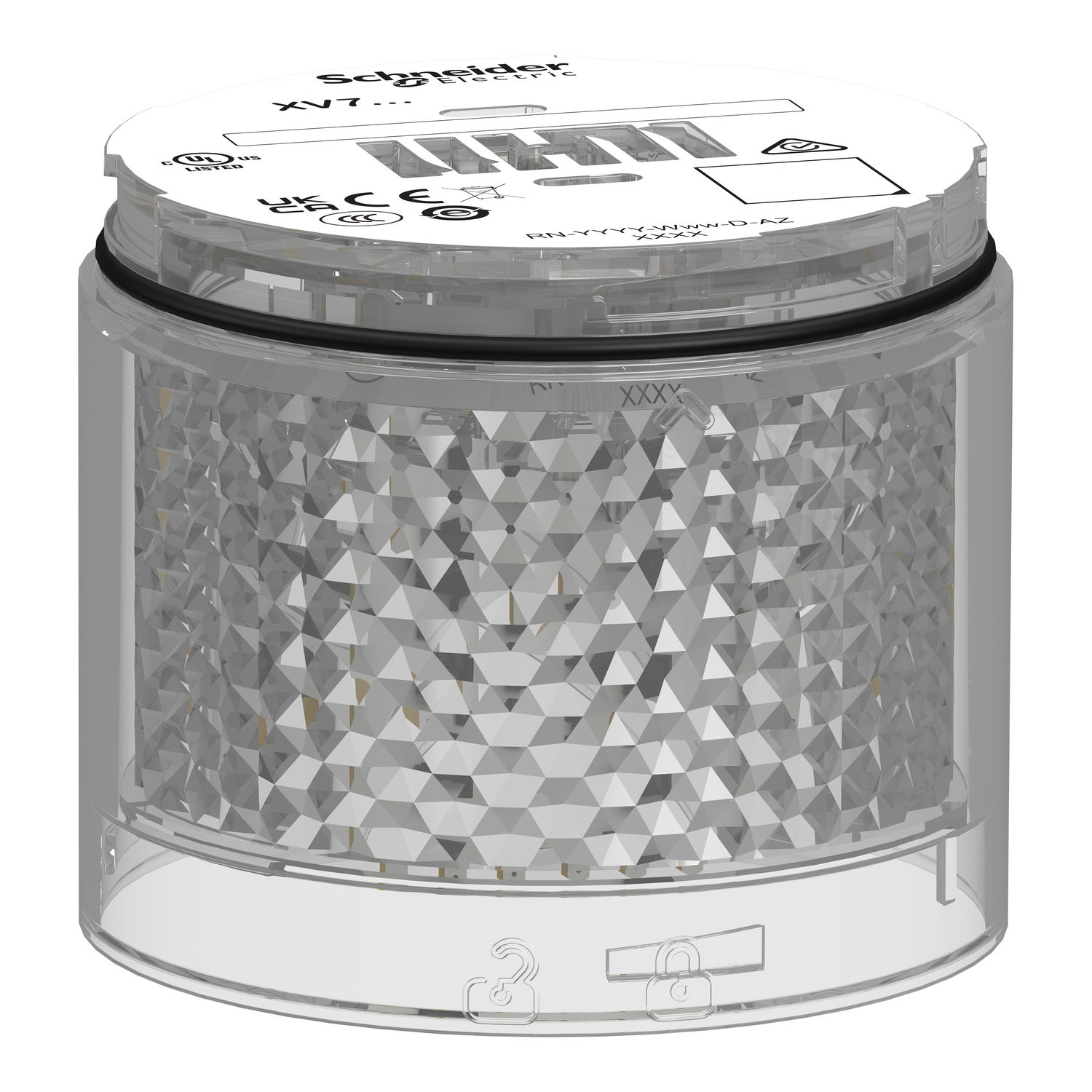 Elemento luminoso, Harmony XVB7, multi-funzione e multi-colore, Ø70mm,  trasparente – Immagine 3 di 4