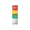 Harmony XVC, Colonna luminosa monoblocco precablata, plastica, rosso aranc. verde, Ø100, montaggio su base, luce fissa/lampeg., IP54, 100..240VAC