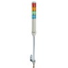 Harmony XVC, Colonna luminosa monoblocco precablata, plastica,rosso aranc. verde blu, Ø40, montaggio su tubo, luce fissa/lampeg.,buzzer,IP23,24 VAC/DC